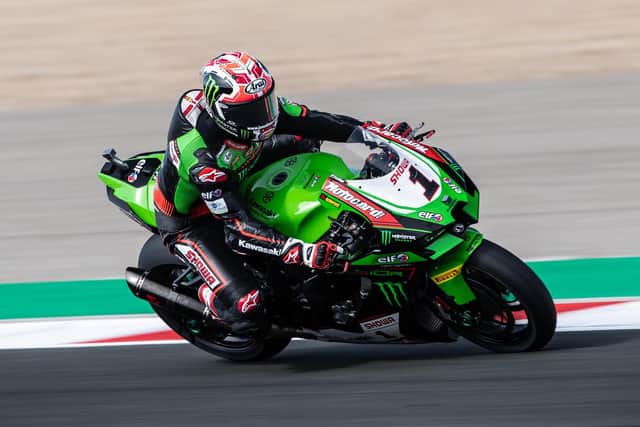 Jonathan Rea finished as the runner-up in the first World Superbike race at Navarra in notrhern Spain on Saturday.