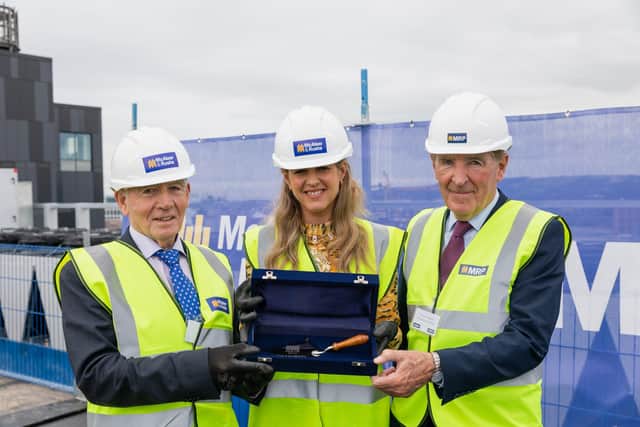 Seamus McAleer, Founder and Chairman; Lord Mayor of Belfast, Kate Nicholl and Eamonn Laverty, Group Chief Executive