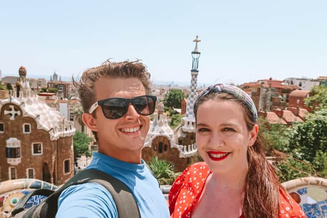 Travel bloggers Bradley Williams and Cazzy Magennis