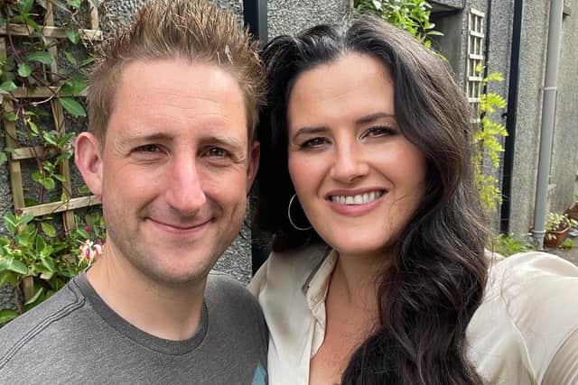 Claire with her husband Andy. They married in 2019, but have been together for 16 years