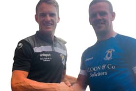 Dean Shiels welcomes Aaron Canning to Dungannon Swifts