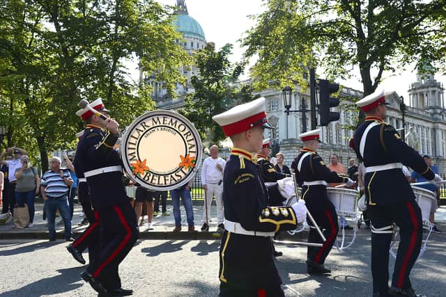 Royal Black Institution 'Last Saturday' parade in Belfast. 
Picture By: Arthur Allison/Pacmaker