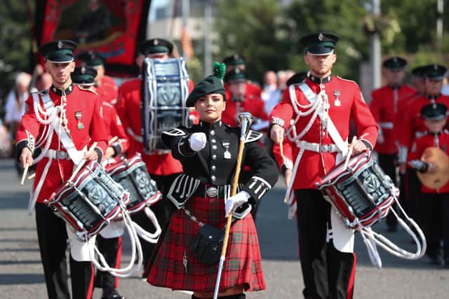 General view of the Last Saturday Royal Black Institution parade in Lisburn, Co Antrim. 

Photo by Kelvin Boyes / Press Eye
