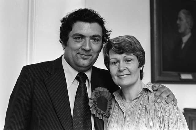 John Hume and wife Pat in 1979 after winning his European Parliament seat