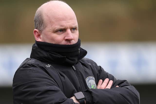 Warrenpoint Town boss Barry Gray. Pic by Pacemaker.