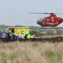 Bangor man Andy McAllister was airlifted to the Royal Victoria Hospital from Kirkistown on Saturday following a crash in the Superbike race.