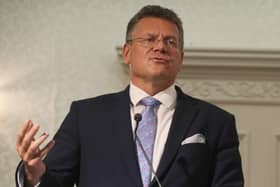 European Commission Vice President Maros Sefcovic broke the news on the Northern Ireland Protocol today.