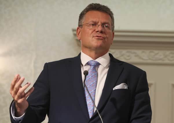 European Commission Vice President Maros Sefcovic broke the news on the Northern Ireland Protocol today.