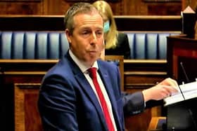Paul Givan pressed home Sir Jeffrey Donaldson’s threats to collapse Stormont