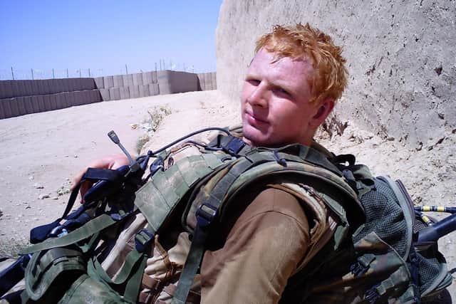 Andy Allen during a tour of duty in Musa Qala pior to being injured in July 2008. He is proud of the time he served in the region as a ranger in the Royal Irish Rifles