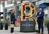 Chris Nelmes, retail director at The Boulevard with Pauline Tipping, retail operations ranager, to launch an incentive thanking shoppers for their support following the easing of lockdown restrictions and the announcement of the High Street Voucher Scheme
