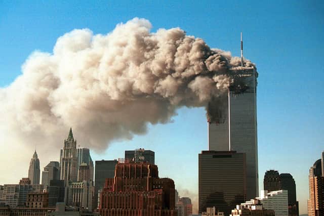 The group was at the Ulster-Scots Ramsey plantation house when news was emerging of the attack on the Twin Towers in New York. "It became apparent from the reaction of  guide staff at the house that something was amiss. A small group was gathered around a television monitor; they looked shocked"