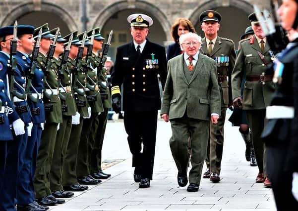 Michael D Higgins at an Easter Rising commemoration in 2016