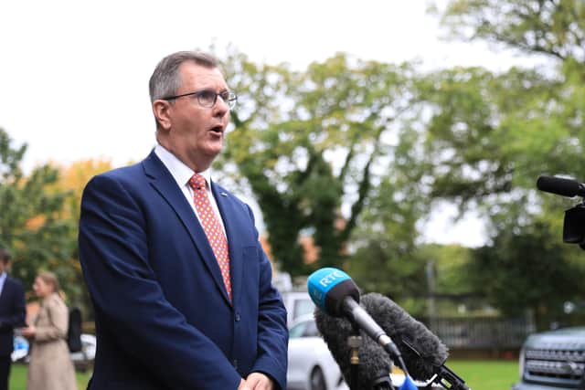 DUP leader Sir Jeffrey Donaldson said the decision of Marks and Spencer to withdraw their click and collect Christmas service in Northern Ireland was a reflection of "the disaster of the protocol"