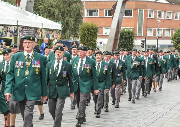 UDR Association members on parade.  Pic by Norman Briggs.