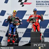 Pecco Bagnaia won the San Marino Grand Prix with Fabio Quartararo and Enea Bastianini second and third.