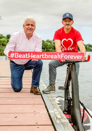 Head of BHF NI Fearghal McKinney (Left) and Nigel Armstrong (Right)