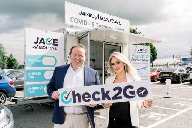 Dr John T Doherty, CEO and Medical director of JACE Medical and Lisa Sheerin, Distribution manager of Check2Go