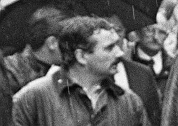 Alfredo "Freddie" Scappaticci pictured at the 1988 funeral of IRA man Brendan Davison