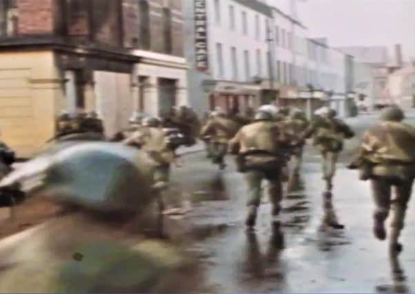A still from archive footage of Bloody Sunday