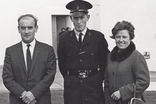 James Craig at his RUC passing out ceremony with his parents in 1969.