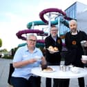 Julie Bolton, general manager, Andersonstown Leisure Centre, Colin Thompson, catering manager, Orchardville, Oscar Gallagher, Orchardville participant and Adrian Walker, partnership manager, GLL