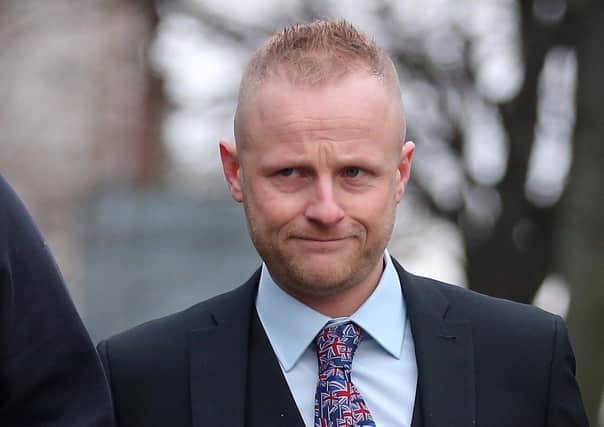 Jamie Bryson gave evidence to MLAS on the NAMA property sale.

Picture by Jonathan Porter/PressEye