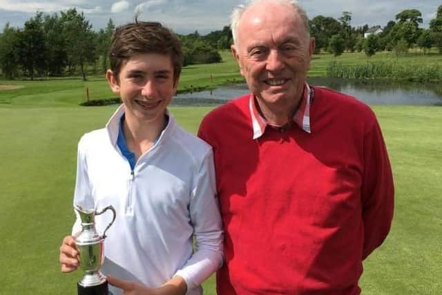 Eddie with Tom McKibbin after he’d won the Ulster Under 14 Championship