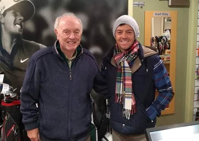 Juvenile golf coach Eddie Harper with his protege Rory McIlroy