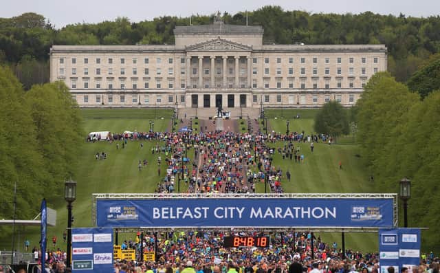 5th May 2019 - 
The last Deep RiverRock Belfast City Marathon
leaves Stormont Estate start.
Photo by Brian Little / Press Eye