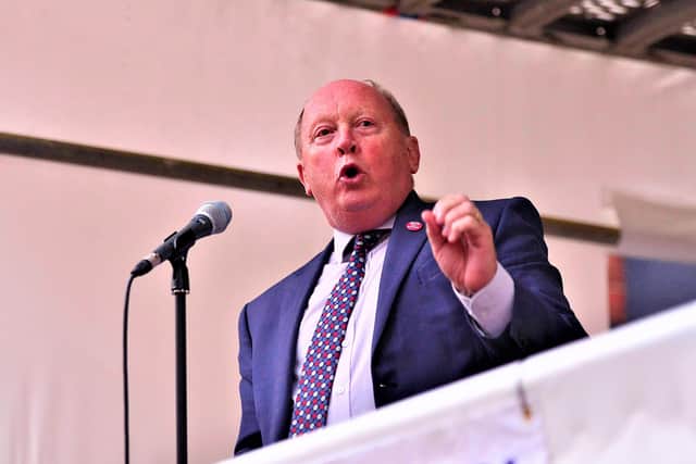 Jim Allister, who will join the other two unionist party leaders at a debate in Manchester today