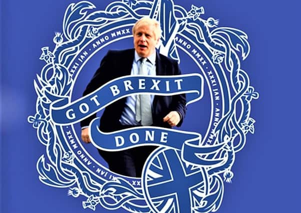 AN OFFICIAL PIECE OF TORY PARTY MERCHANDISE - A BORIS BREXIT FRIDGE MAGNET, AVAILABLE FROM THE PARTY SHOP