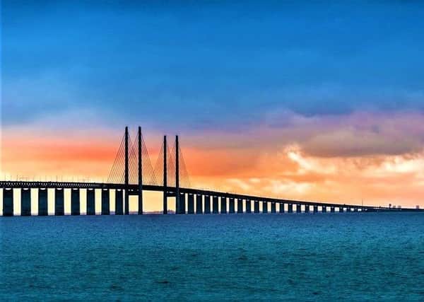 The Oresund Bridge, between Copenhagen and Malmo in Sweden; a huge cross-sea project which is sometimes thought of as one of the inspirations for the Scotland - NI project
