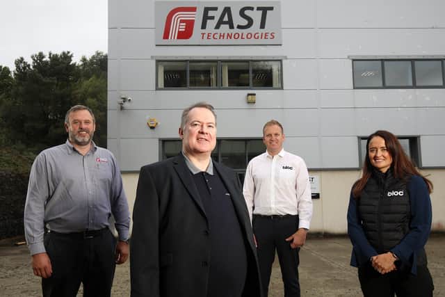 Colin Spence, Technical sales director, FAST Technologies, Eamonn Lynch, co-founder FAST Technologies, Cormac Diamond, managing director, Bloc and Ciara McGonnell Cushnahan, financial director, Bloc