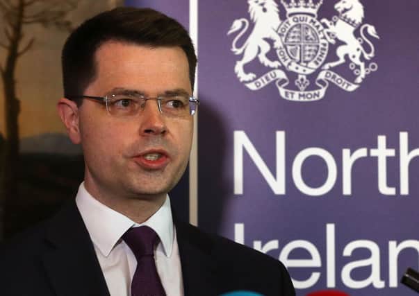 James Brokenshire speaking in Stormont House. PA image