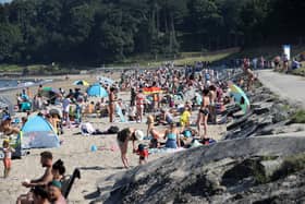 People making the most of the weather at Helens Bay Beach.Photograph by Declan Roughan / Press Eye