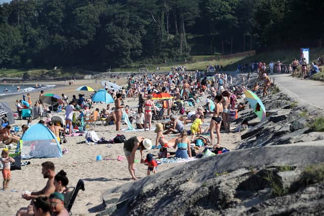 People making the most of the weather at Helens Bay Beach.

Photograph by Declan Roughan / Press Eye