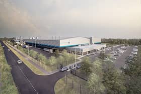 Artist impression of new Ardagh metal packaging facility in Newtownabbey