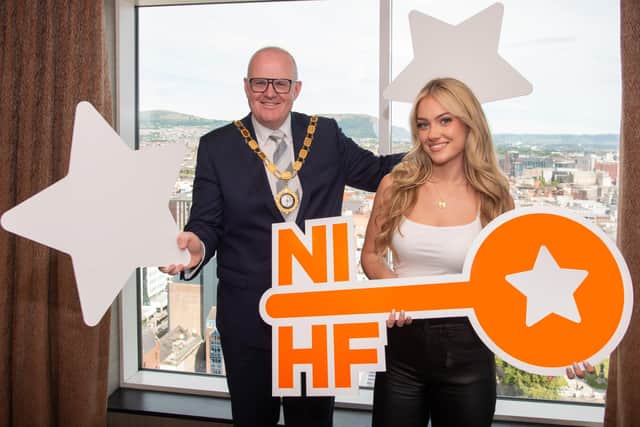 Stephen Meldrum, president of the Northern Ireland Hotels Federation (NIHF) and Lauren Burton