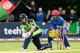 Action from the Men's T20 International match between Ireland and Afghanistan at Stormont in Belfast earlier this month