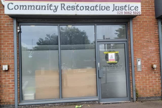 The Community Restorative Justice main office on Belfast's Andersonstown Road