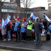 Nurses on the picket lines in Northern Ireland in the winter of 2019