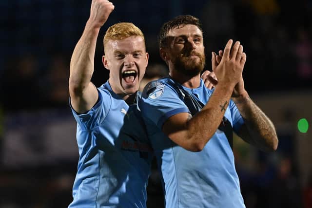 Ballymena United captain Josh Kelly put the Sky Blues in front