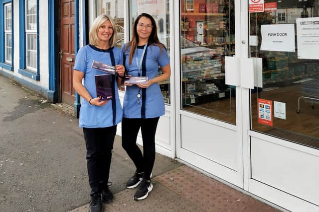 Sharon O’Hara and Orla McToal from Medicare Pharmacy in Broughshane