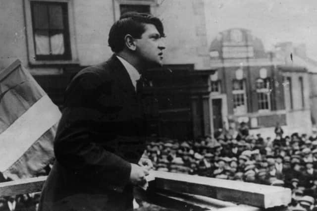 Michael Collins addressing a crowd in Cork on St Patrick’s Day 1922, just five months before his assassination