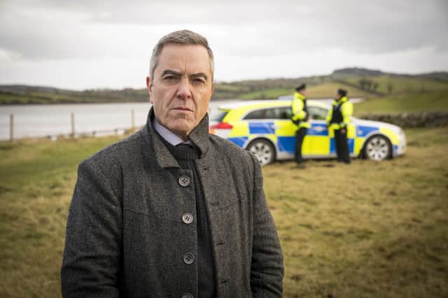 James Nesbitt on location at Strangford Lough as Tom Brannick in the second series of ‘Bloodlands’