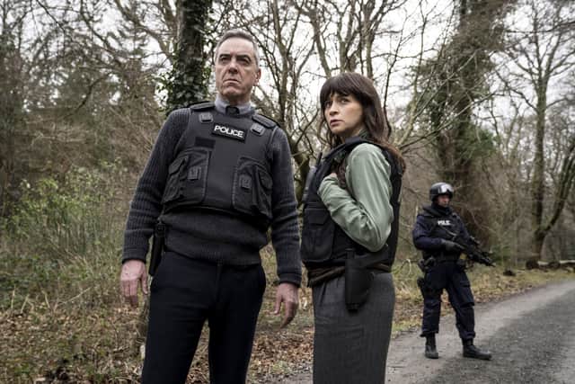 James Nesbitt as Tom Brannick and Charlene McKenna as Niamh McGovern in the second series of 'Bloodlands'