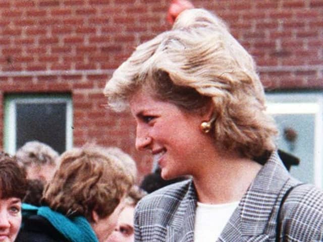 Princess Diana visits the Erne Hospital the week after the Poppy Day explosion in 1987. Pacemaker Belfast
