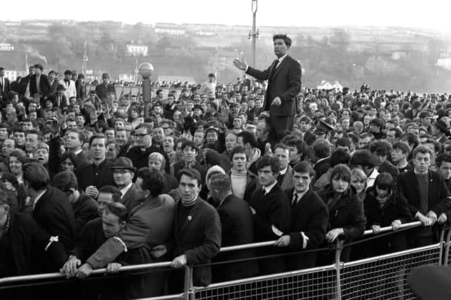 John Hume at a civil rights march. Far from being suppressed, the civil rights movement was incredibly successful