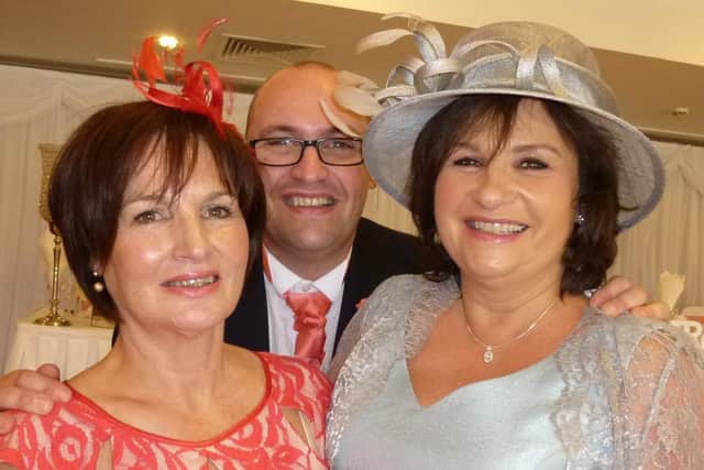 From left: Siblings Pam Whitley, Julian Armstrong and Stella Robinson taken at a wedding in 2015. Their parents Wesley and Bertha were both killed in the 1987 Poppy Day Bomb in Enniskillen, which Julian survived. Julian and Stella have recounted how the week after the bombing Princess Diana and Prince Charlies visited Enniskillen to pass on their condolences to the victims.